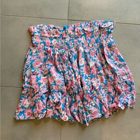 Promesa Floral Blue and Pink Women's Skirt - Picture 8 of 10